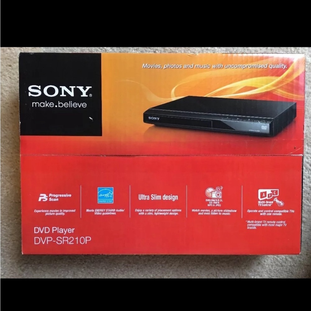 Sony Black DVD Player DVP-SR210P